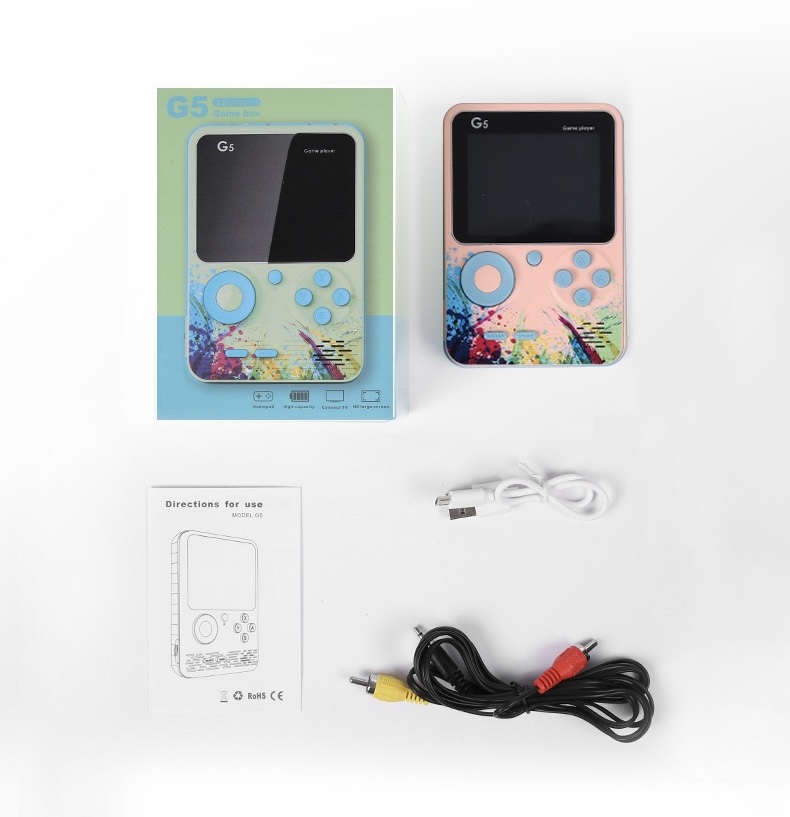 מסך LCD, 3 אינצ',צבעוני 500 משחקים,תומך בחיבור למסך חיצוני.